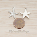 PD.1290-02 // Textured Starfish Pendant, 2Pc