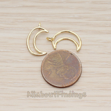 PD.1293 // Simple Line Animated Moon Pendant, 2Pc