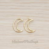 PD.1293 // Simple Line Animated Moon Pendant, 2Pc