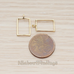 PD.1294 // Simple Line Rectangle Pendant, 2Pc