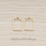 PD.1294 // Simple Line Rectangle Pendant, 2Pc