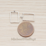 PD.1294 // Simple Line Rectangle Pendant, 2Pc