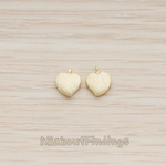 PD.1296 // Brushed Cute Apple Shaped Heart Pendant, 2Pc