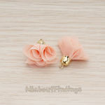 PD.1299 // Flower Petal Shaped Bell Cab Silk Tassel Pendant, 2 Pc