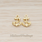 PD.1308 // Anchor with Rope Pendant, 2 Pc