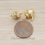 PD.1313 // Antique Teapot Pendant, 2 Pc