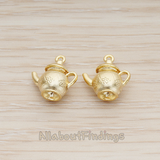 PD.1313 // Antique Teapot Pendant, 2 Pc