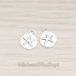 PD.1318 // Mini Starfish Fossil Pendant, 2 Pc