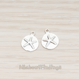 PD.1318 // Mini Starfish Fossil Pendant, 2 Pc