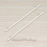 PD.1334-02 // Simple Cube Tube Bar with Two Rings on top Large Connector Pendant, 2 Pc