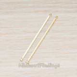 PD.1335 // Cubic Setting Long Cube Bar Pendant, 2 Pc