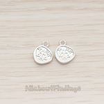 PD.1345 // The Scale of Justice Stamped Organic Shaped Cubic Setting Pendant, 2 Pc