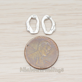 PD.1352 // Thick Organic Circle Link Pendant, 2 Pc