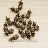 PD.1356 // 3D Mini Pineapple Pendant, 2 Pc