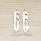 PD.1357 // Lovely Feather Pendant, 2 Pc