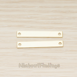 PD.1360 // Simple Flat Rectangle Bar Pendant, 2 Pc