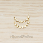 PD.1362 // Multi Cubic Setting Star Curved Bar Pendant, 1 Pc