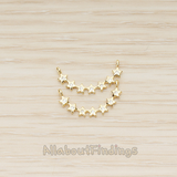 PD.1362 // Multi Cubic Setting Star Curved Bar Pendant, 1 Pc