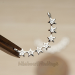 PD.1362 // Multi Cubic Setting Star Curved Bar Pendant, 1 Pc