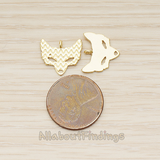 PD.1368 // Wave Textured Fox Mask Pendant, 2 Pc