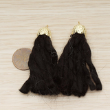 PD.1381 // Wool Round Flower Shaped Cap Top Tassel Pendant, 2 Pc