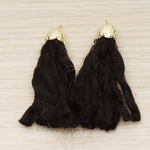 PD.1381 // Wool Round Flower Shaped Cap Top Tassel Pendant, 2 Pc