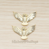 PD.1386 // Spread Wing Owl Bird Pendant, 2 Pc