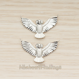 PD.1386 // Spread Wing Owl Bird Pendant, 2 Pc