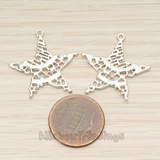 PD.1399 // Organic Pattern Star Charm Pendant, 2 Pc