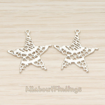 PD.1399 // Organic Pattern Star Charm Pendant, 2 Pc