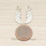 PD.1403-01 // Double Layer Feather Angel Wing Pendant, 2 Pc