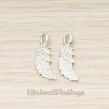 PD.1403-01 // Double Layer Feather Angel Wing Pendant, 2 Pc