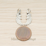 PD.1403-01 // Double Layer Feather Angel Wing Pendant, 2 Pc