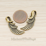 PD.1403-02 // Double Layer Feather Angel Wing Pendant, 2 Pc