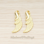 PD.1403-02 // Double Layer Feather Angel Wing Pendant, 2 Pc