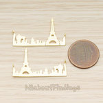 PD.1409 // Paris Symbol PARIS & Eiffel Tower Silhouette Bar Pendant, 1 Pc