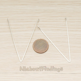 PD.1427-02 // Simple Skinny Flattened V Bar Pendant, 2 Pc