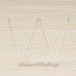 PD.1427-02 // Simple Skinny Flattened V Bar Pendant, 2 Pc