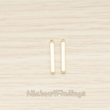 PD.1431 // 18mm Mini Squre Cube Vertical Bar Pendant, 2 Pc