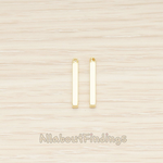 PD.1431 // 18mm Mini Squre Cube Vertical Bar Pendant, 2 Pc