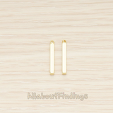 PD.1431 // 18mm Mini Squre Cube Vertical Bar Pendant, 2 Pc
