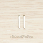 PD.1431 // 18mm Mini Squre Cube Vertical Bar Pendant, 2 Pc