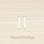 PD.1431 // 18mm Mini Squre Cube Vertical Bar Pendant, 2 Pc