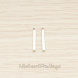 PD.1431 // 18mm Mini Squre Cube Vertical Bar Pendant, 2 Pc