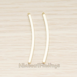 PD.1443-02 // Simple Curved Cube Bar Pendant, 2 Pc