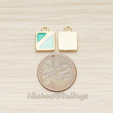 PD.1464-01 // Epoxy Painted Double Triangle in Square Pendant, 2 Pc