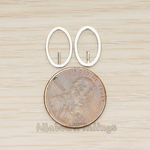 PD.1475 // Simple Oval Link with Bead Prong Pendant, 2 Pc