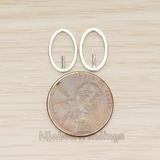 PD.1475 // Simple Oval Link with Bead Prong Pendant, 2 Pc