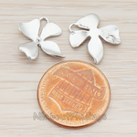 PD.148-03 // SMALL Piece Quadruple Flower Pendant, 2 Pc