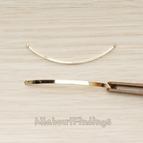 PD.1491-01 // Extra Thin Curved Half Round Bracelet Bar Connector, 2 Pc